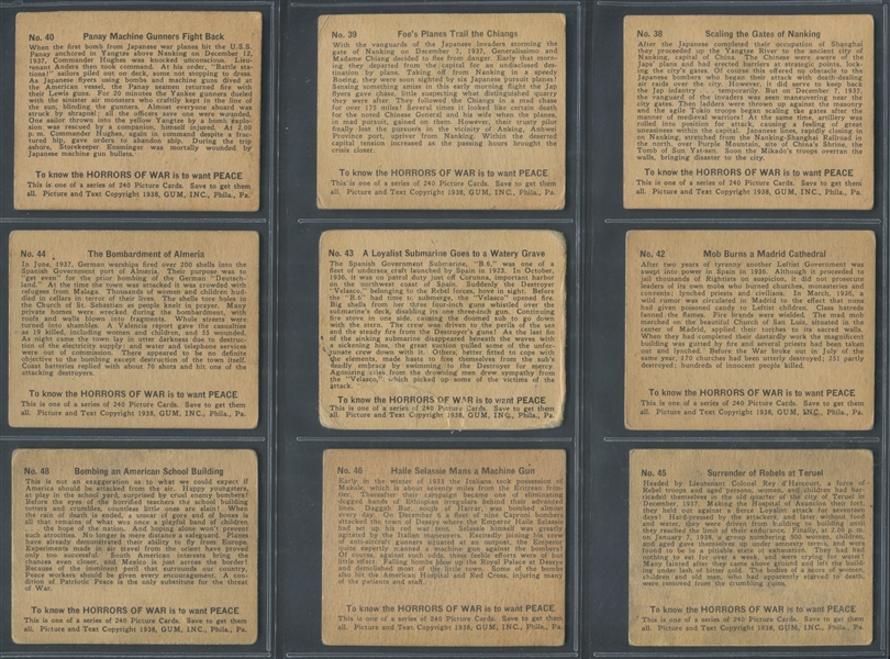 R69 Gum Inc Horrors of War Partial Starter Set of (151/288) Cards