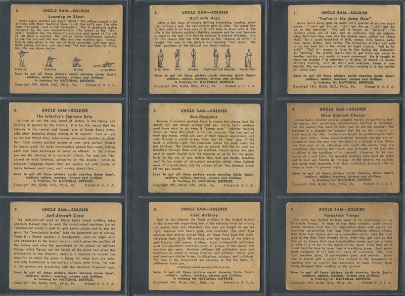 R157 Gum Inc Uncle Sam Complete Set of (96) Cards