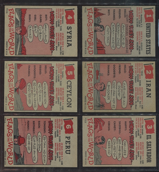 1956 Topps Flags Complete Set of (80) Cards