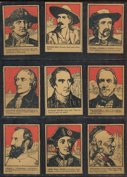 F278-50 Post Famous Americans Lot of (16) Cards