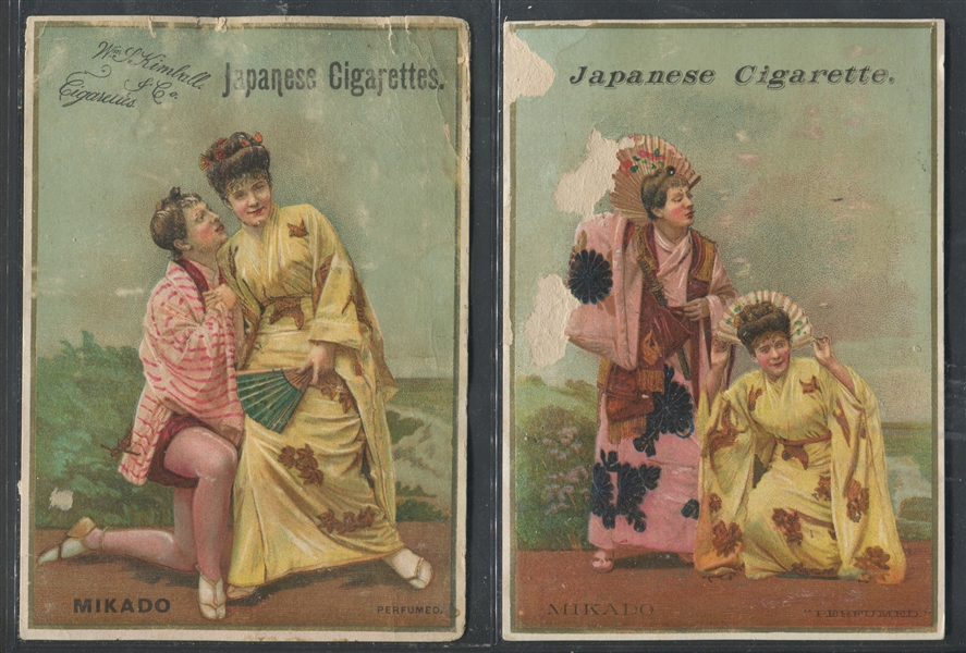 W.S. Kimball Cigarettes Trade Card Lot of (4)