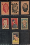 1920s "W" Strip Card lot of (7) Actor Cards