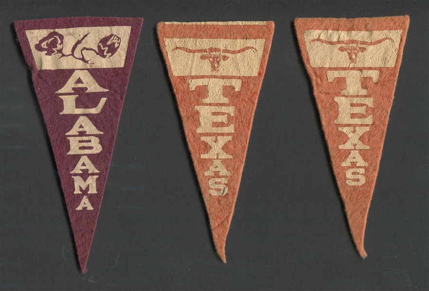 BF-UNC College Blanket Pennants Lot of (7) 