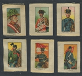 Lot of (6) Silks Similar to T80 Military Cards