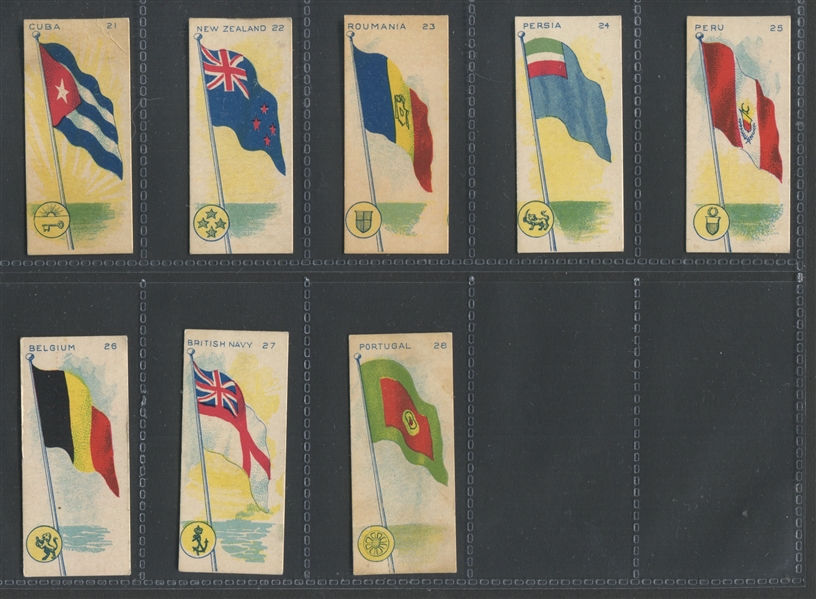 V154 Laurel Confectionery National Flags Near Set (24/28) Cards