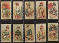 N18 Allen & Ginter Parasol Drill Complete Set of (50) Cards