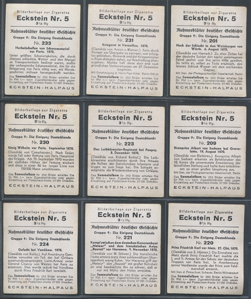 1930's Eckstein German Tobacco Card Lot of (250+) With Edison, Ford and Wilson
