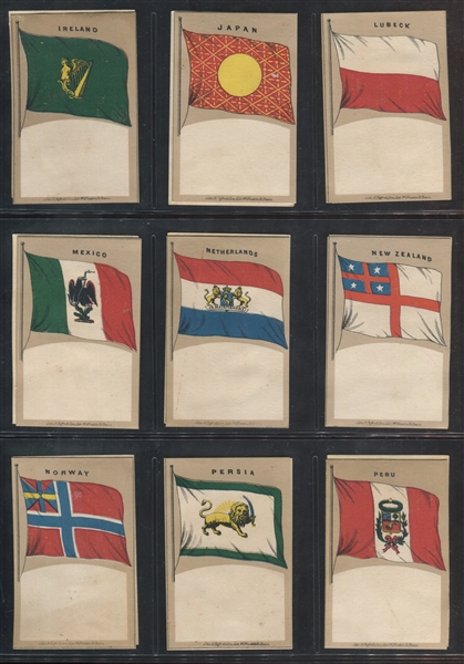 H-UNC Interesting Blank Stock Flags Lot of (38) Different