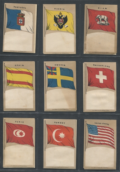 H-UNC Interesting Blank Stock Flags Lot of (38) Different