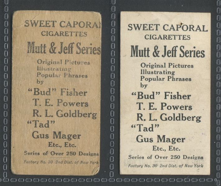 T88 Sweet Caporal Cigarettes Mutt & Jeff Series Lot of (2) Cards