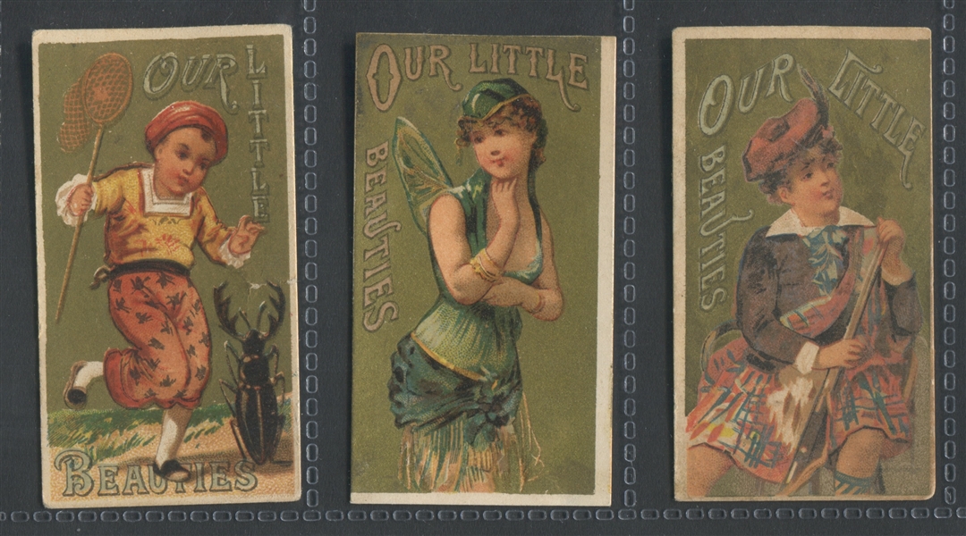 N58 Allen & Ginter Our Little Beauties Girls and Children Lot of (3) Cards