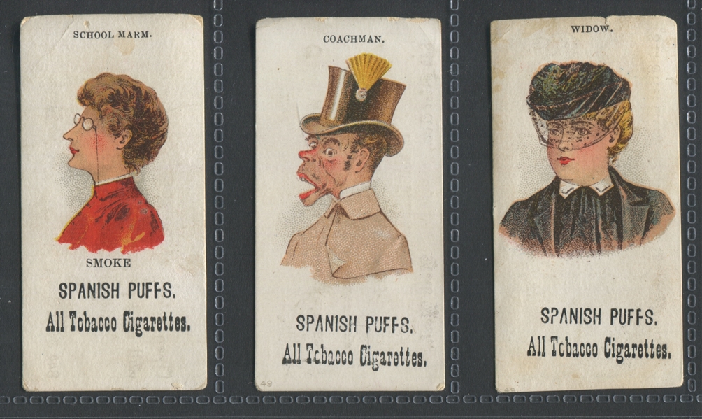 N511A Spanish Puffs Types of People Lot of (3) Cards
