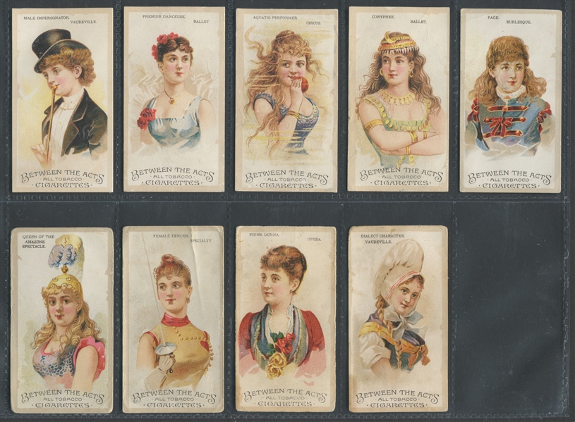 N348 Hall's Theatrical Types Lot of (9) Cards