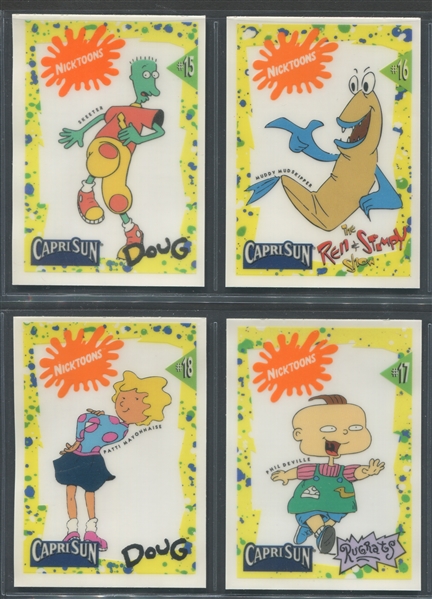 1992 Capri Sun Nickelodeon Nicktoons Decals Complete Set of (22) 