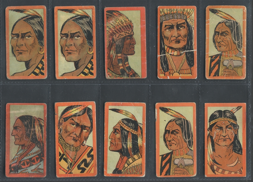 T74 Booker Tobacco Burley Cubs Indian Series Lot of (20) Cards