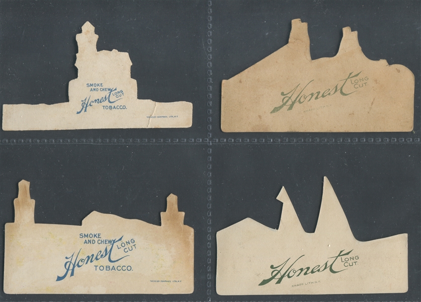 N119/N139 Honest Long Cut Lighthouses/Types of Vessels Group of (4) Cards