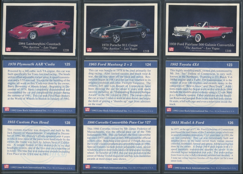 1992 Lime Rock Dream Machines Series II Complete Set of (55) Cards