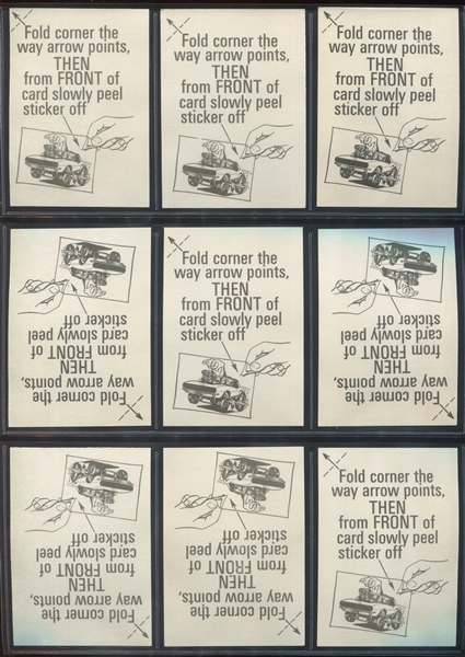 1973 Donruss Fabulous Odd Rods Complete Set of (66) Cards