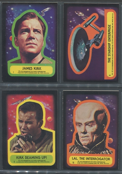 1976 Topps Star Trek Complete Set of (88) Cards and (4) Stickers