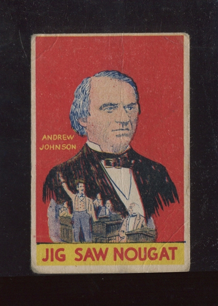 R115 Gold Bond Confectionery Presidents #17 Andrew Johnson