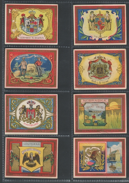 T107 Helmar Seals of The U.S. and Coats of Arms Lot of (91) Cards