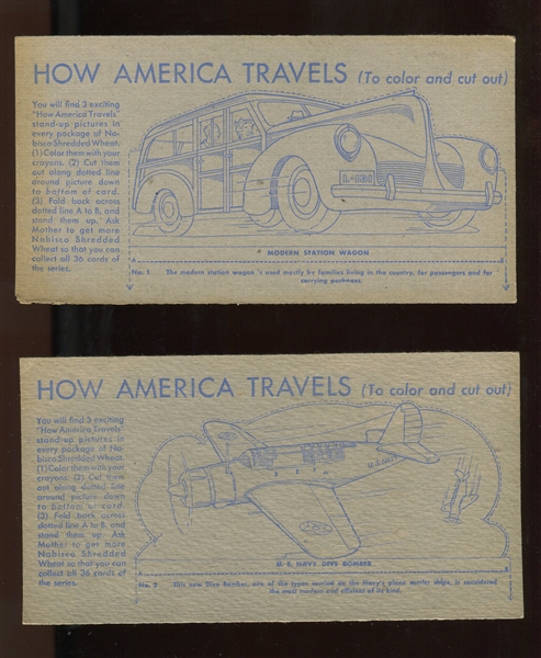 F275-6 Nabisco How America Travels Complete Set of (36) Cards