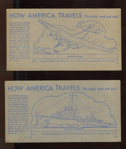 F275-6 Nabisco How America Travels Complete Set of (36) Cards