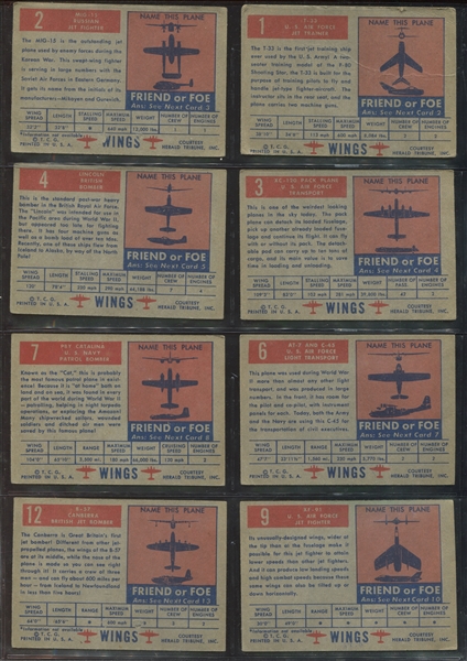 1952 Topps Wings Lot of (141) Cards