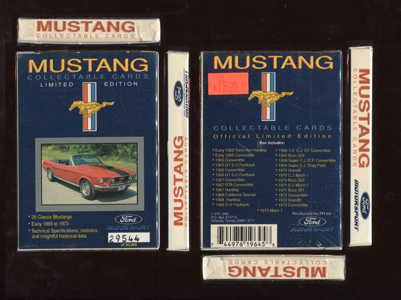 1992 FPI Ford Mustang Complete Boxed Set of (25) Cards