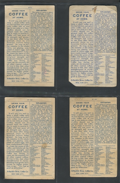 K3 Arbuckle Coffee Principal Nations of the World Complete Set of (50) Cards