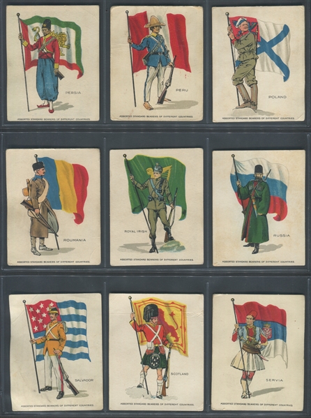 T105 Standard Bearers of Assorted Countries Lot of (42) Cards
