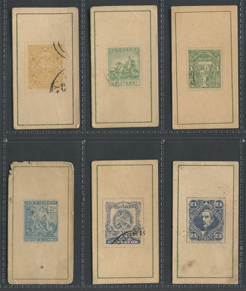 T61 Foreign Stamp Series A Lot of (6) Cards