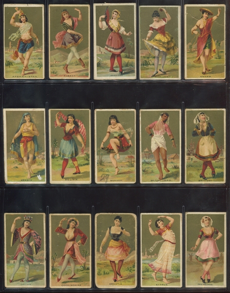 N185 Kimball Tobacco Dancing Girls of the World Lot of (35) Cards