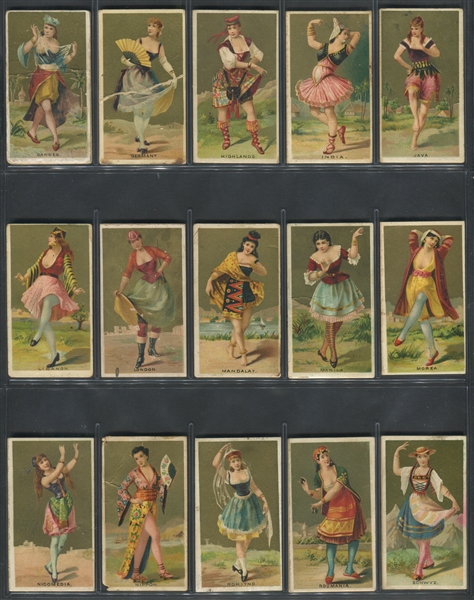N185 Kimball Tobacco Dancing Girls of the World Lot of (35) Cards