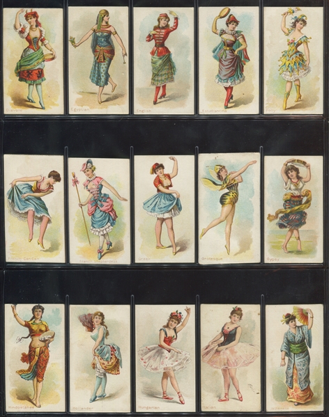 N186 Kimball Tobacco Dancing Women High Grade Complete Set of (50) Cards
