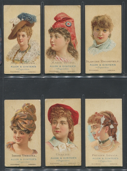 N27 Allen & Ginter The World's Beauties (2nd Series) Lot of (21) Cards
