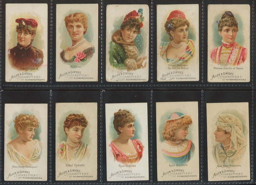 N26 Allen & Ginter World's Beauties (Series I) Lot of (24) Cards