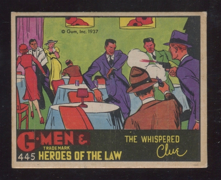 R60 Gum Inc G-Men and the Heroes of the Law #445 The Whispered Clue High Grade