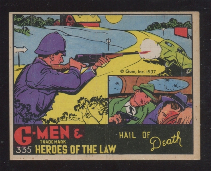 R60 Gum Inc G-Men and the Heroes of the Law #335 Hail of Death