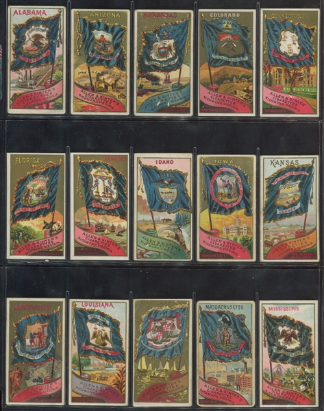 N11 Allen & Ginter Flags of the States and Territories Lot of (30) Cards