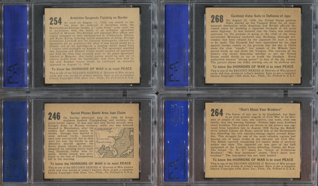 R69 Gum Inc Horrors of War Lot of (7) PSA5 EX Graded High Series Cards
