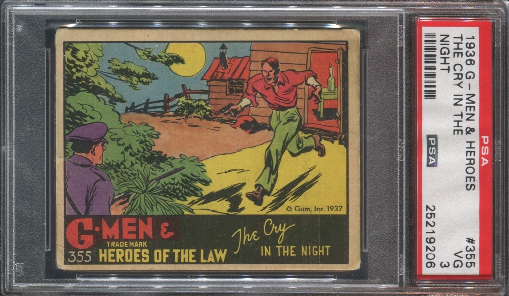 R60 G-Men and the Heroes of the Law #355 The Cry in the Night PSA3 VG