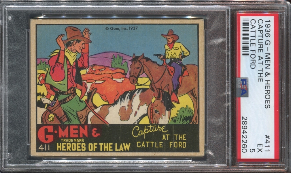 R60 G-Men and the Heroes of the Law #411 Capture at the Cattle Ford PSA5 EX