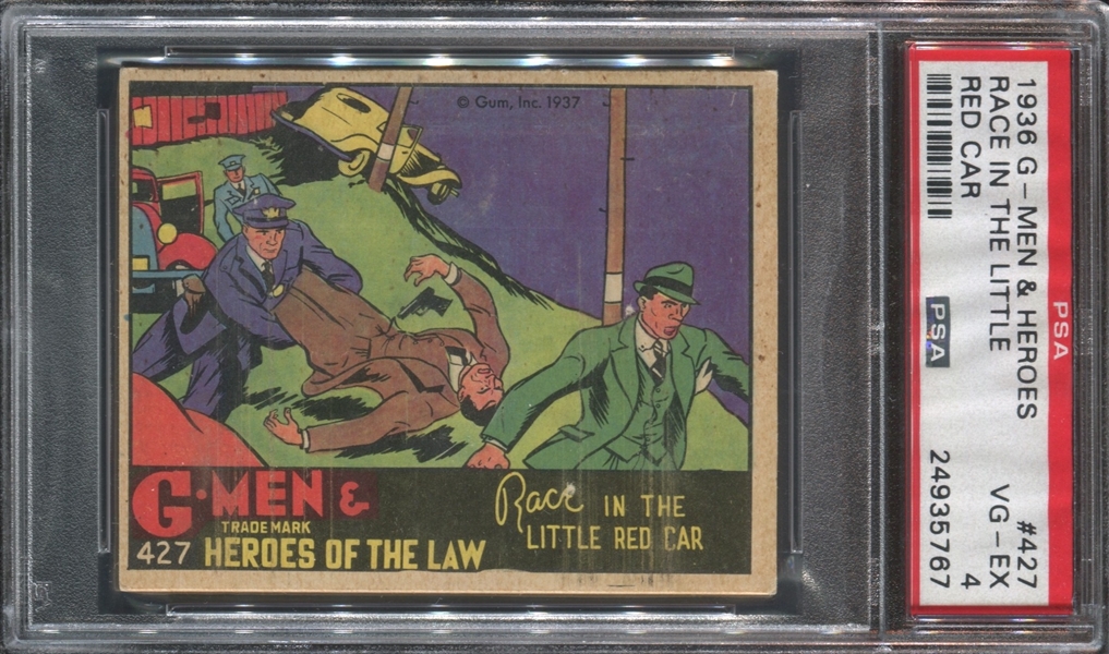 R60 G-Men and the Heroes of the Law #427 Race in the Little Red Car PSA4 VG-EX