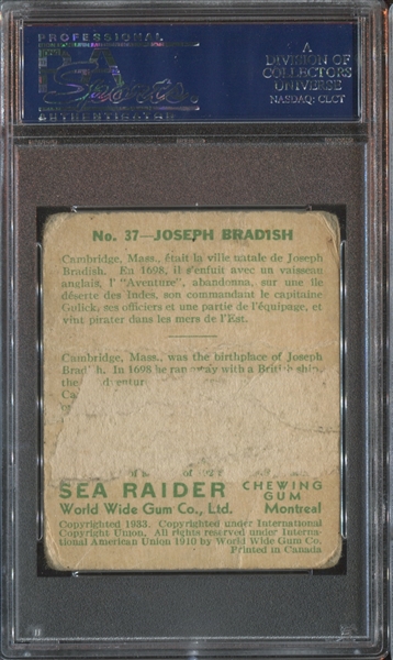 R124 Sea Raiders High Series #27 Joseph Bradish PSA1 PR