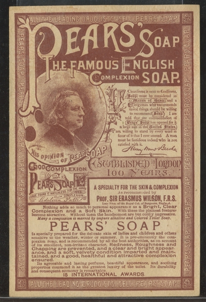 1890s Pears' Soap You Dirty Boy! Photo Trade Card