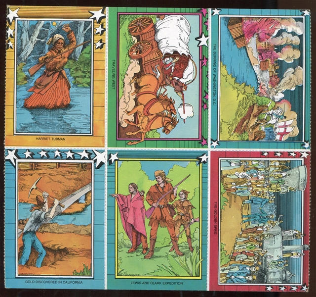 1976 Scholastic Magazine American History 6-Card Panels (2 Different) 