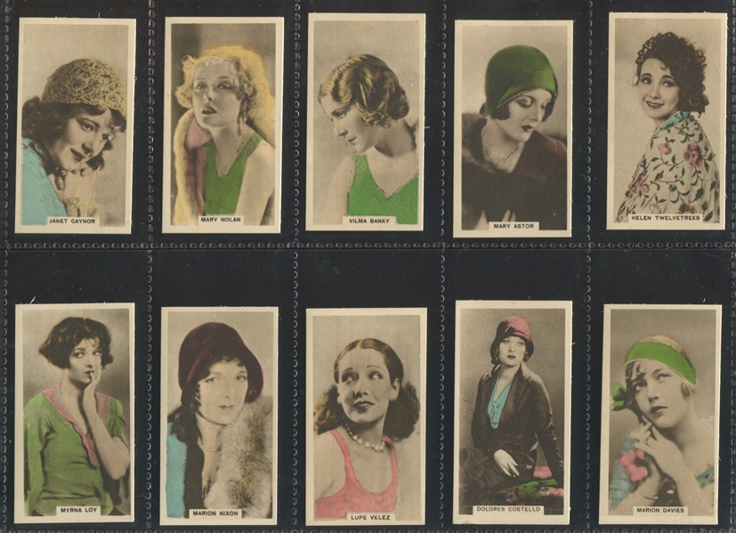 1934 Cavanders Ltd. Cinema Stars Complete Set (30) - Including Fay Wray