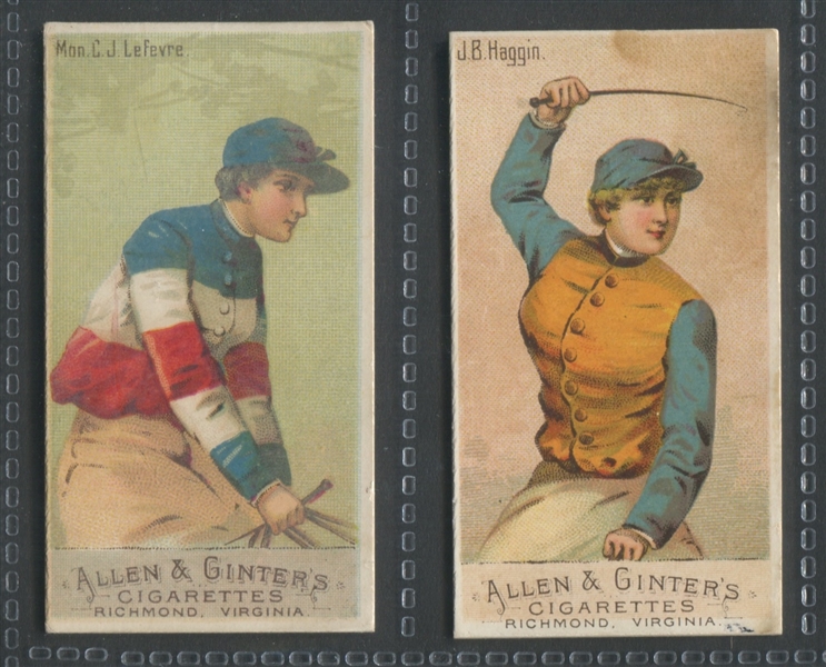N22 Allen & Ginter Racing Colors (Border) Lot of (12) Cards