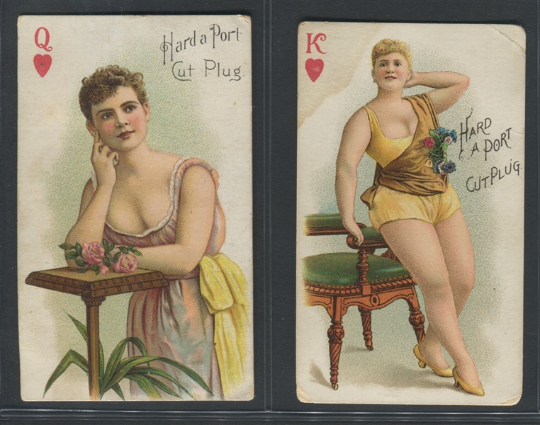N458-2B Hard-A-Port Playing Cards Near Set (44/53) Cards